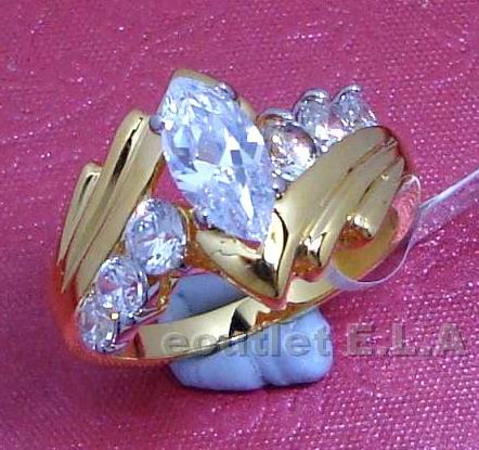 1.9CT RUSSIAN CZ BYPASS RING 18KRGP-6 sizes
